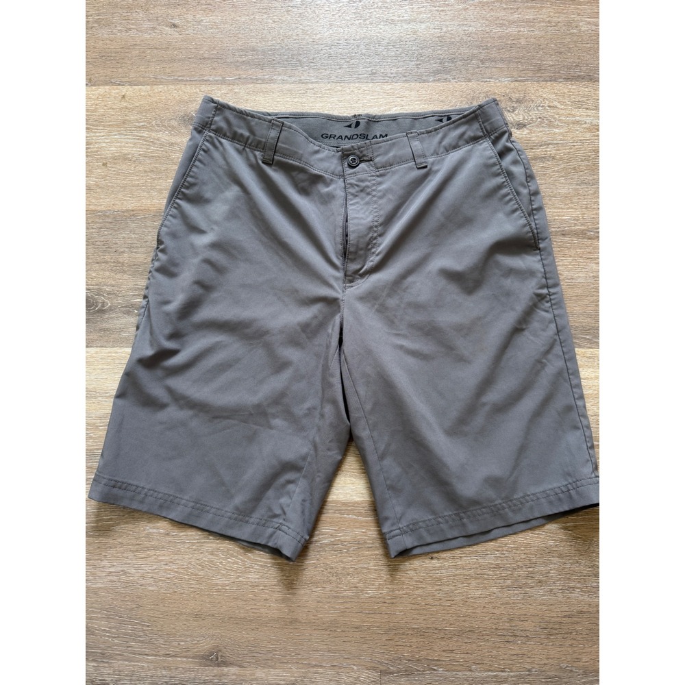 Grand Slam Mens Gray Performance Golf Shorts Stretch Size 32 RS5586